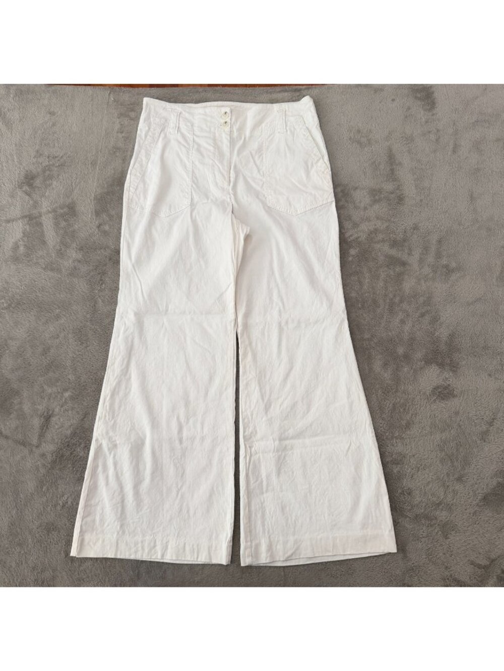 Maeve The Naomi White Wide Flare Leg Pants Womens size 14